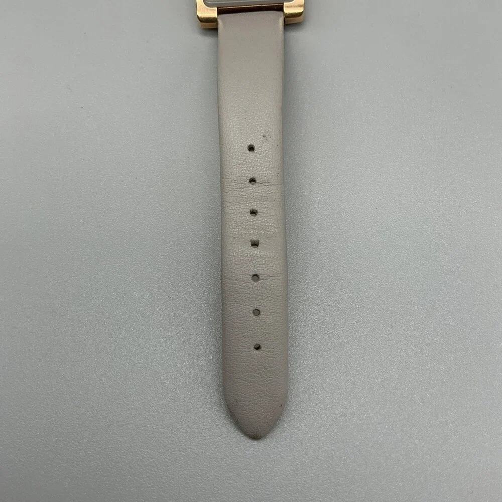 Anne Klein AK/2708 Womens Watch 28mm Gray Dial Gold Tone Leather New Battery